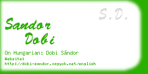 sandor dobi business card